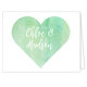 Green Heart Watercolor Foldover Note Cards Image 3 of 4